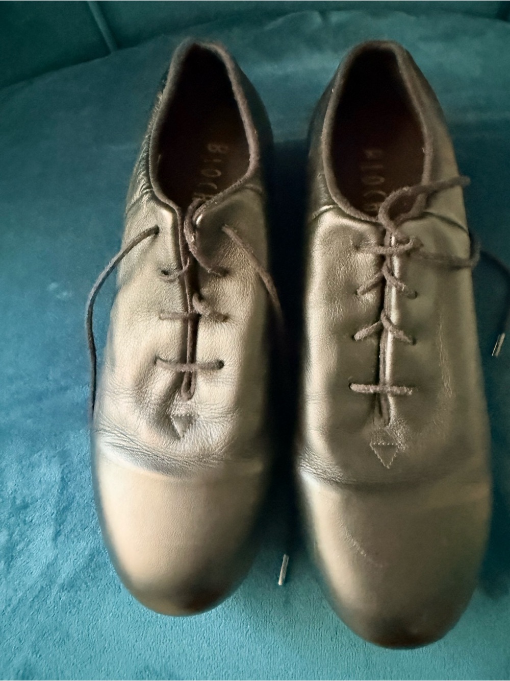 Bloch Black Leather Lace-Up Tap Shoes